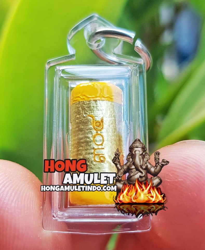 ✨ Takrut Phra Lak Na Thong (Golden Face Lakshmi) - Wood & Gold Micron Case: Luang Phor Mian, Wat Chaniang Wanaram – Ultimate High-Class Charm & Luck