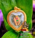 Thai Amulet Nok Salika Blessing LP Ken Wat Tham Kao Eto Gold Casing